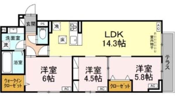 Dスクエア本町の物件間取画像